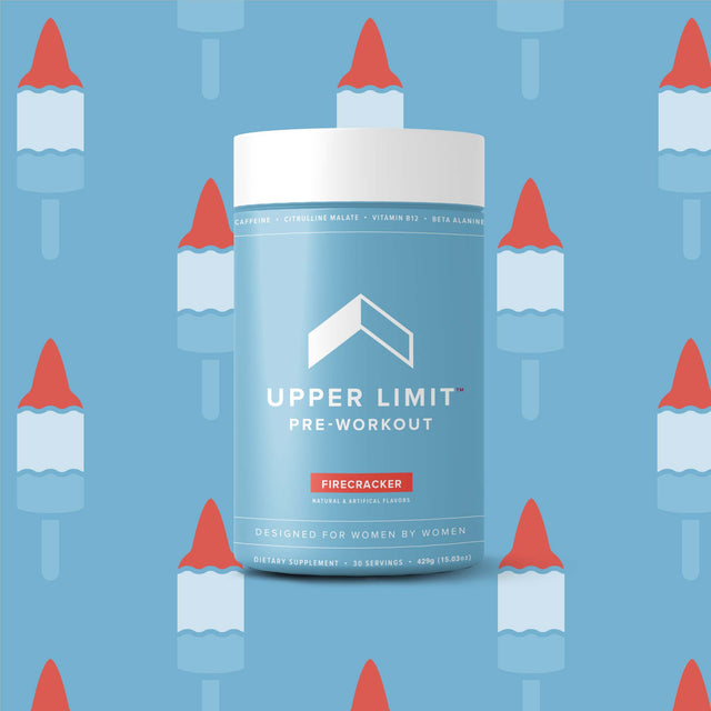 Upper Limit Firecracker 30 serving pre-workout tastes like a rocket pop the best pre-workout for women