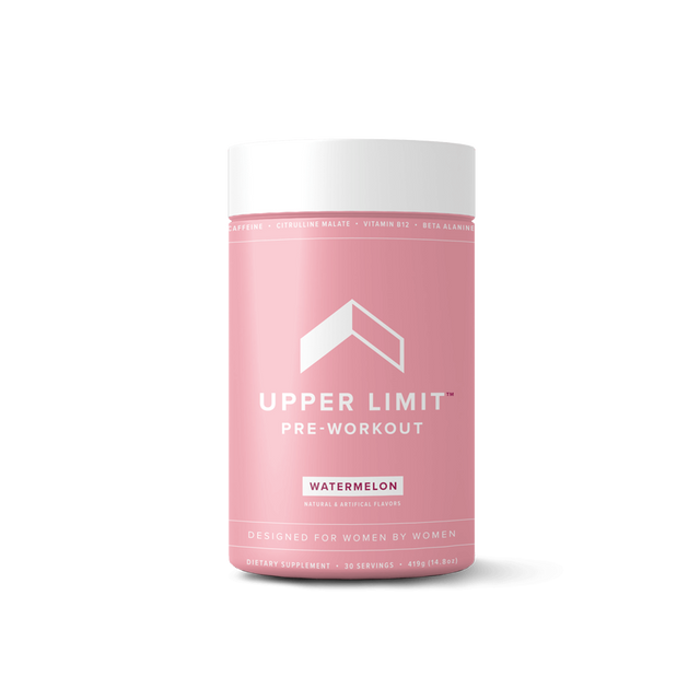 Upper Limit watermelon pre-workout (preworkout) the best pre-workout for women in a 30 serving bottle