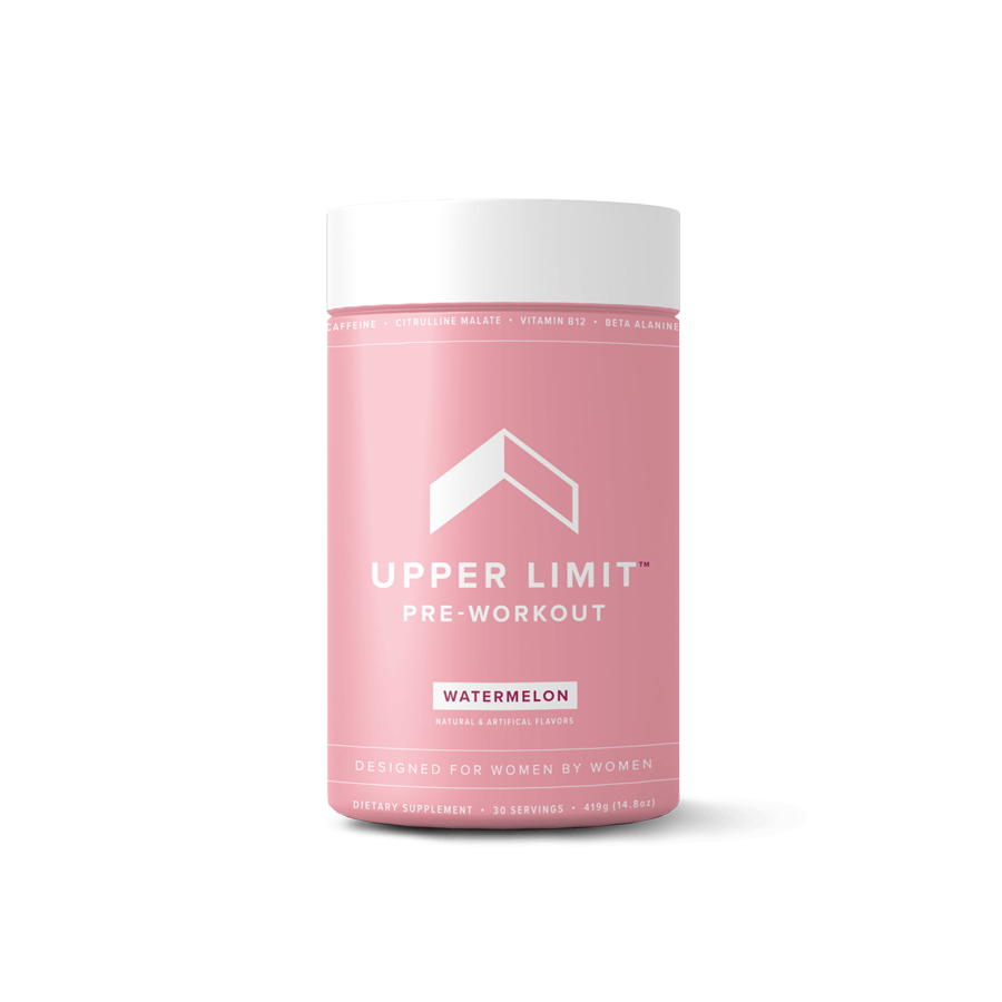 Upper Limit watermelon pre-workout (preworkout) the best pre-workout for women in a 30 serving bottle